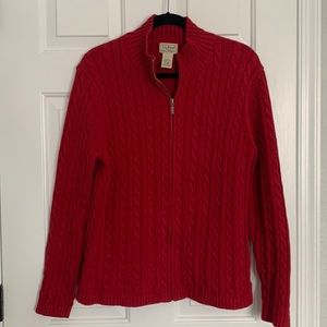 LL Bean Woman’s XL zip up sweater
